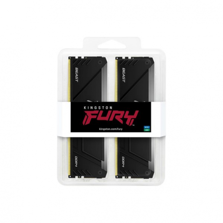 Kingston FURY Beast RGB - DDR4 - kit - 64 GB: 2 x 32 GB - DIMM 288-pin - 3200 MHz / PC4-25600 - CL16 - 1.35 V - unbuffered - non-ECC - black - 2