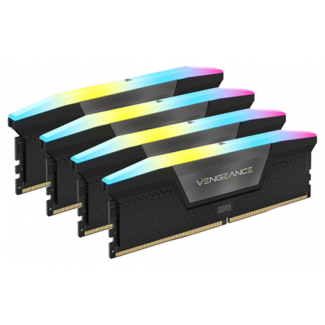 CORSAIR Vengeance RGB - DDR5 - kit - 128 GB: 4 x 32 GB - DIMM 288-pin - 5600 MHz  /  PC5-44800 - CL40 - 1.25 V - unbuffered - black - 0