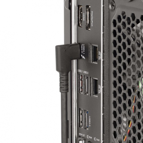 StarTech.com 3ft (1m) Rugged Right Angle USB-C Cable, USB 10 Gbps, USB C to C Data Transfer Cable, 4K 60Hz DP Alt Mode, 100W Power Delivery - 90 Degree USB-C Cable (RUSB31CC1MBR) - USB cable - 24 pin USB-C (M) straight to 24 pin USB-C (M) right-angled - USB 3.2 Gen 2 - 1 m - passive, 4K60Hz support, rugged - black - 9