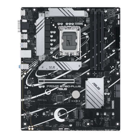 ASUS PRIME B760-PLUS - Motherboard - ATX - LGA1700 Socket - B760 Chipset - USB 3.2 Gen 1, USB 3.2 Gen 2, USB4, USB-C 3.2 Gen 2x2, USB-C 3.2 Gen 1 - 2.5 Gigabit LAN - onboard graphics (CPU required) - HD Audio (8-channel) - 0