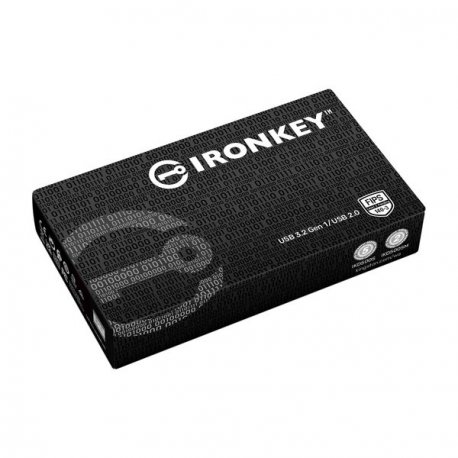 Kingston IronKey D500S - USB flash drive - encrypted - 64 GB - USB 3.2 Gen 1 - TAA Compliant - 1