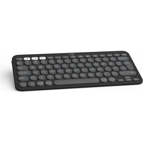 Logitech Pebble Keys 2 K380s - Keyboard - wireless - Bluetooth LE - QWERTY - US International - tonal graphite - 2