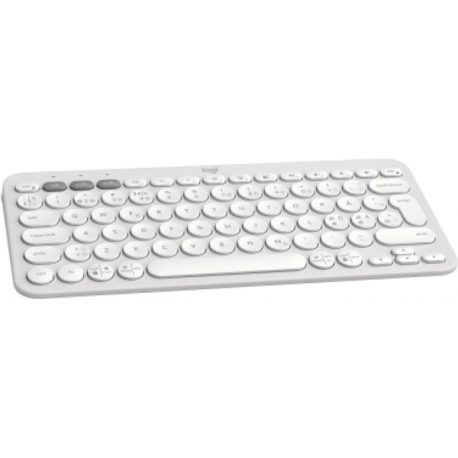 Logitech Pebble Keys 2 K380s - Keyboard - wireless - Bluetooth LE - QWERTY - Nordic (Danish / Finnish / Norwegian / Swedish) - tonal white - 2