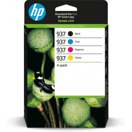 HP 937 - 4-pack - CMYK - original - ink cartridge - 0