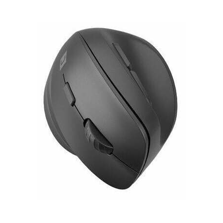 Natec CRAKE 2 - Vertical mouse - ergonomic - right-handed - optical - 6 buttons - wireless - 2.4 GHz, Bluetooth 5.0 - USB wireless receiver - black - 3