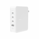 Belkin BoostCharge Pro - Power adapter - GaN technology - 140 Watt - Fast Charge, Power Delivery 3.1 - 4 output connectors (USB, 3 x USB-C) - white