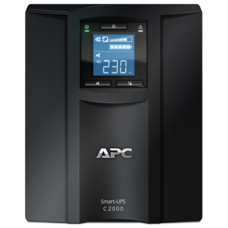 APC Smart-UPS C 2000VA LCD - UPS - AC 230 V - 1300 Watt - 2000 VA - USB - output connectors: 7 - black - 2