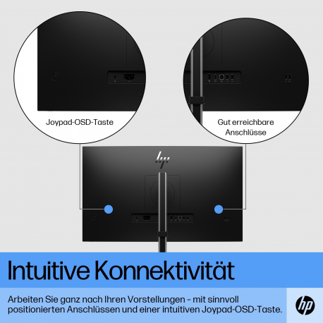 HP E27 G5 - E-Series - LED monitor - 27" - 1920 x 1080 Full HD (1080p) @ 75 Hz - IPS - 300 cd / m² - 1000:1 - 5 ms - HDMI, DisplayPort, USB - black, black and silver (stand) - 4