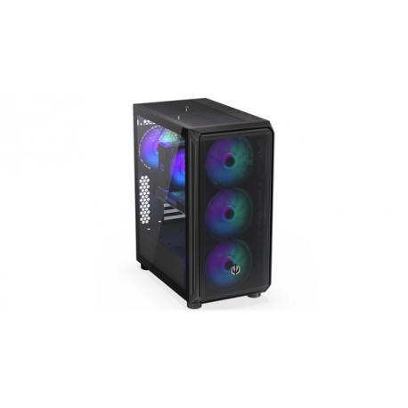 Endorfy Arx 500 ARGB - PC case - ATX - windowed side panel (tempered glass) - no power supply - black - USB / Audio - 17