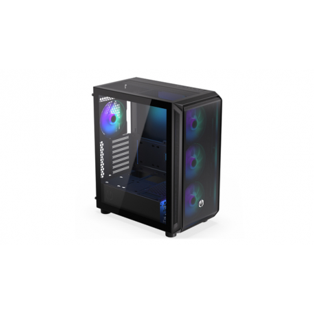 Endorfy Arx 500 ARGB - PC case - ATX - windowed side panel (tempered glass) - no power supply - black - USB / Audio - 20