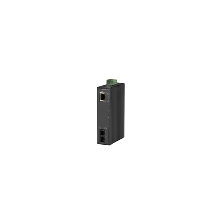 Black Box Hardened Mini Industrial - Fibre media converter - 10Mb LAN - 10Base-T, 100Base-FX, 100Base-TX - SC multi-mode / RJ-45 - up to 20 km - 0