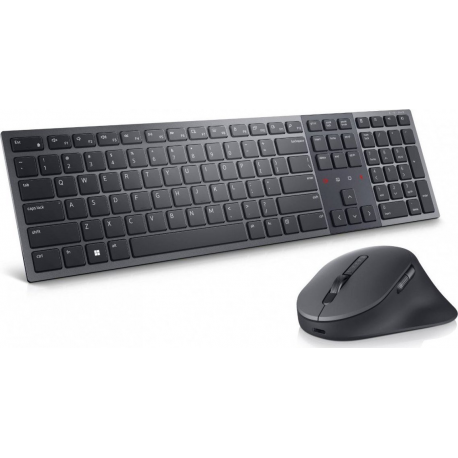 Dell Premier KM900 - Keyboard and mouse set - collaboration - backlit - wireless - 2.4 GHz, Bluetooth 5.1 - QWERTY - US International - graphite - with 3 years Advanced Exchange Service - 0