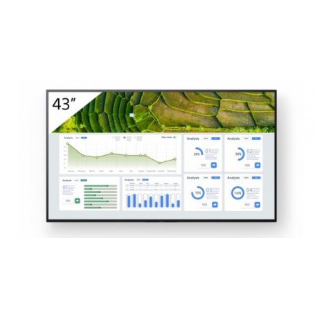 Sony Bravia Professional Displays FW-43BZ30L - 43" Diagonal Class BZ30L Series LED-backlit LCD display - digital signage - Android TV - 4K UHD (2160p) 3840 x 2160 - HDR - Direct LED - 0