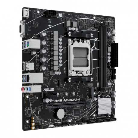 ASUS PRIME A620M-K - Motherboard - micro ATX - Socket AM5 - AMD A620 Chipset - USB 3.2 Gen 1 - Gigabit LAN - onboard graphics (CPU required) - HD Audio (8-channel) - 5
