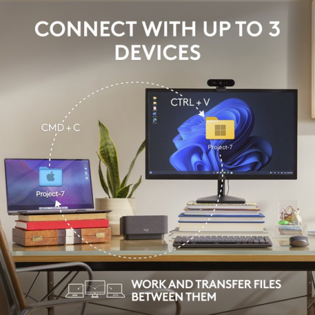 Logitech MX Anywhere 3S - Mouse - optical - 6 buttons - wireless - Bluetooth - Logitech Logi Bolt USB receiver - rose - 14