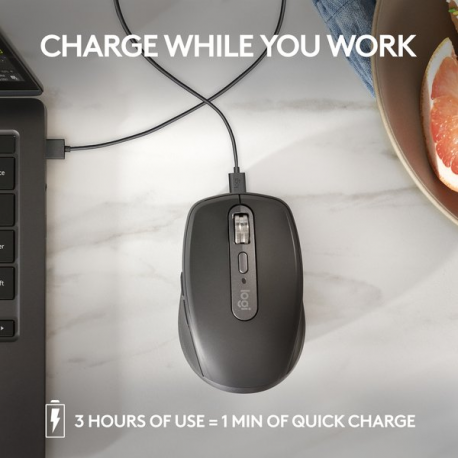 Logitech MX Anywhere 3S - Mouse - optical - 6 buttons - wireless - Bluetooth - Logitech Logi Bolt USB receiver - rose - 24