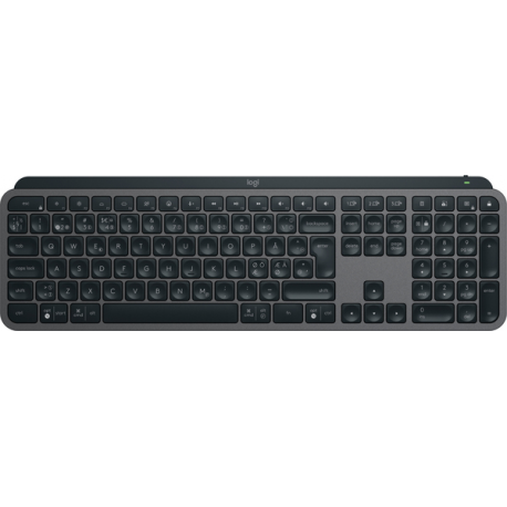 Logitech MX Keys S - Keyboard - backlit - wireless - Bluetooth LE - QWERTY - Nordic (Danish/Finnish/Norwegian/Swedish) - key switch: Scissor-Key - graphite - 0