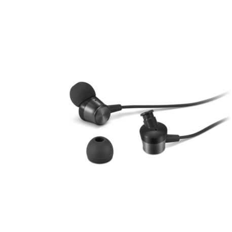 Lenovo Go - Earphones with mic - in-ear - black - for ThinkCentre M60q Chromebox; M70s Gen 3; M70t Gen 3; ThinkPad E14 Gen 3; P15v Gen 3 - 1
