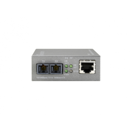 LevelOne Web Smart Series FVS-3120 - Fibre media converter - 100Mb LAN - 10Base-T, 100Base-TX, 100Base-LX - RJ-45  /  SC single-mode - up to 20 km - 3