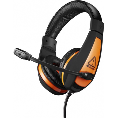 Canyon Gaming StarRaider GH-1A - Headset - full size - wired - 3.5 mm jack - black/orange - 0