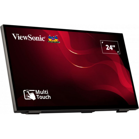 ViewSonic TD2465 - LED monitor - 24" (23.8" viewable) - touchscreen - 1920 x 1080 Full HD (1080p) @ 60 Hz - VA - 250 cd / m² - 3000:1 - 6.969 ms - HDMI, VGA, DisplayPort - speakers - 6