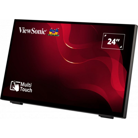 ViewSonic TD2465 - LED monitor - 24" (23.8" viewable) - touchscreen - 1920 x 1080 Full HD (1080p) @ 60 Hz - VA - 250 cd / m² - 3000:1 - 6.969 ms - HDMI, VGA, DisplayPort - speakers - 8