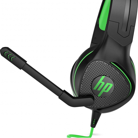 HP Pavilion Gaming 400 - Headset - full size - wired - 3.5 mm jack - acid green - for OMEN by HP Laptop 16; Victus by HP Laptop 15, 16; Laptop 14, 15, 17; Pavilion x360 Laptop - 3