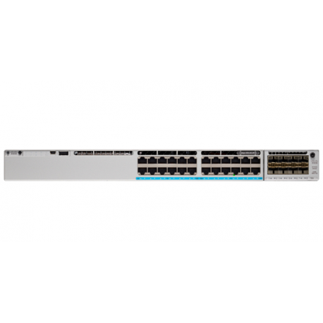 Cisco Catalyst 9300L - Network Essentials - switch - L3 - Managed - 24 x 10 / 100 / 1000 (UPOE) + 4 x 10 Gigabit SFP+ (uplink) - rack-mountable - UPOE (880 W) - 0