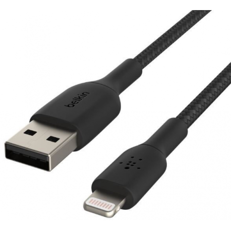 Belkin BOOST CHARGE - Lightning cable - Lightning male to USB male - 15 cm - black - for Apple iPad / iPhone / iPod (Lightning) - 6