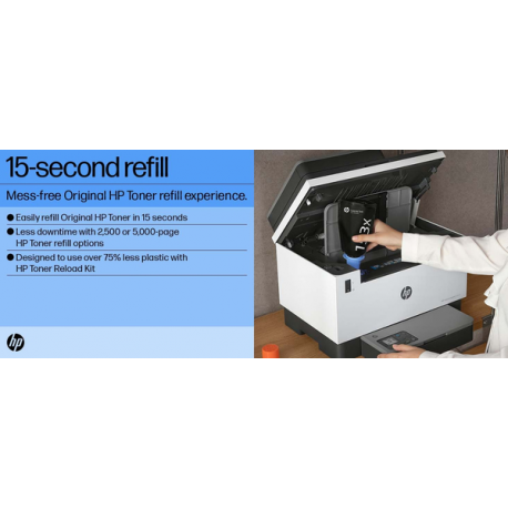 HP LaserJet Tank MFP 2604sdw - Multifunction printer - B / W - laser - refillable - 216 x 297 mm (original) - A4 / Legal (media) - up to 14 ppm (copying) - up to 22 ppm (printing) - 250 sheets - USB 2.0, LAN, Wi-Fi(n), Bluetooth - 17