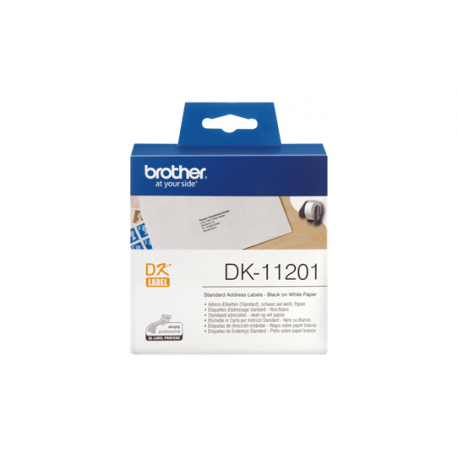 Brother DK-11201 - Black on white - 29 x 90 mm 400 label(s) (1 roll(s) x 400) address labels - for Brother QL-1050, 1060, 1110, 500, 550, 560, 570, 580, 600, 650, 700, 710, 720, 820 - 1