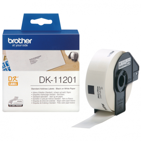 Brother DK-11201 - Black on white - 29 x 90 mm 400 label(s) (1 roll(s) x 400) address labels - for Brother QL-1050, 1060, 1110, 500, 550, 560, 570, 580, 600, 650, 700, 710, 720, 820 - 2