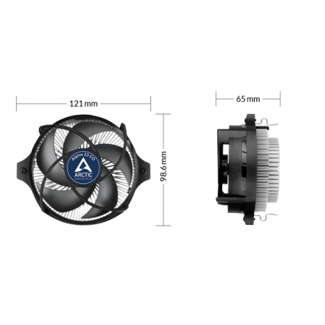 ARCTIC Alpine AM4 - Processor cooler - (for: AM4, AM5) - aluminium - 90 mm - 3