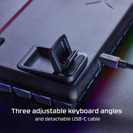 HyperX Alloy Origins 65 - Keyboard - backlit - USB-C - QWERTY - Nordic - key switch: HyperX Red - black - 12