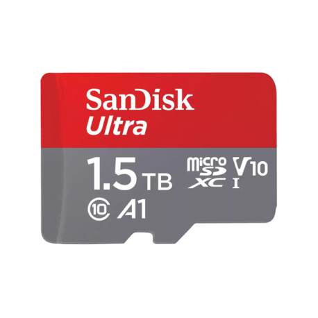 SanDisk Ultra - Flash memory card (microSDXC to SD adapter included) - 1.5 TB - A1  /  UHS Class 1  /  Class10 - microSDXC UHS-I - 0