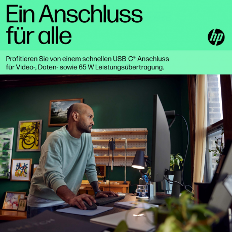 HP P32u G5 - P-Series - LED monitor - 31.5" - 2560 x 1440 QHD @ 75 Hz - IPS - 350 cd / m² - 1000:1 - 5 ms - HDMI, DisplayPort, USB-C - speakers - black - for Fortis 11 G9 Q Chromebook - 6