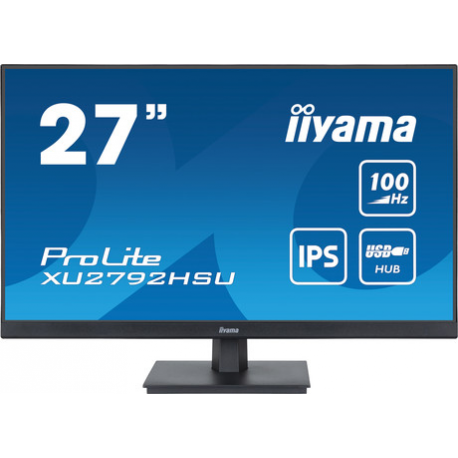 iiyama ProLite XUB2792HSU-B6 - LED monitor - 27" - 1920 x 1080 Full HD (1080p) @ 100 Hz - IPS - 250 cd / m² - 1300:1 - 0.4 ms - HDMI, DisplayPort - speakers - matte black - 0