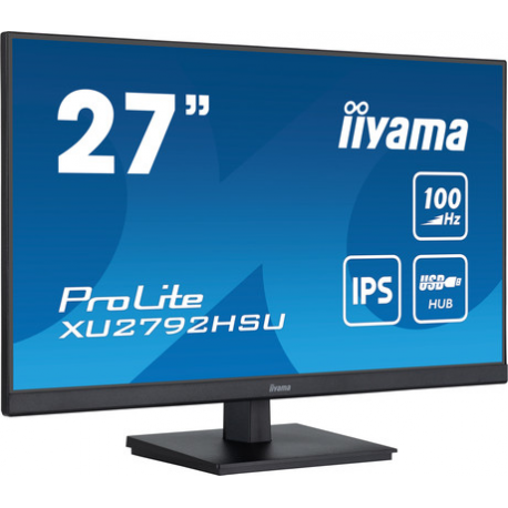 iiyama ProLite XUB2792HSU-B6 - LED monitor - 27" - 1920 x 1080 Full HD (1080p) @ 100 Hz - IPS - 250 cd / m² - 1300:1 - 0.4 ms - HDMI, DisplayPort - speakers - matte black - 1
