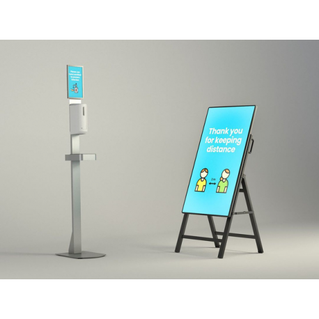 Multibrackets M Easel - Stand - for LCD display - plastic, steel - black - screen size: 32"-55" - mounting interface: 400 x 600 mm - 8