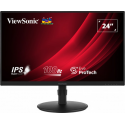 ViewSonic VG2408A-MHD - LED monitor - 24" (23.8" viewable) - 1920 x 1080 Full HD (1080p) @ 100 Hz - IPS - 250 cd / m² - 1300:1 - 5 ms - HDMI, VGA, DisplayPort - speakers