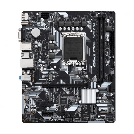 ASRock B760M-HDV / M.2 - Motherboard - micro ATX - LGA1700 Socket - B760 Chipset - USB 3.2 Gen 1, USB-C 3.2 Gen 1 - 2.5 Gigabit LAN - onboard graphics (CPU required) - HD Audio (8-channel) - 5