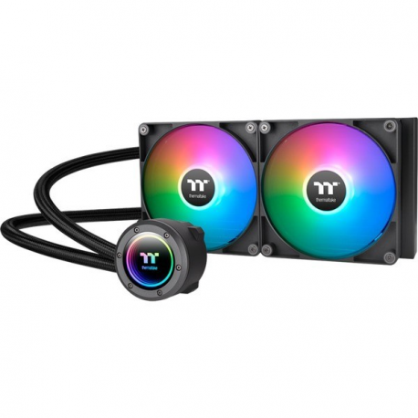 Thermaltake TH280 ARGB Sync V2 - Processor cooler - (for: LGA1156, AM2, AM2+, AM3, LGA1155, AM3+, LGA2011, LGA1150, LGA1151, AM4, LGA2066, LGA1200, LGA1700, AM5) - copper - 140 mm - black - 0