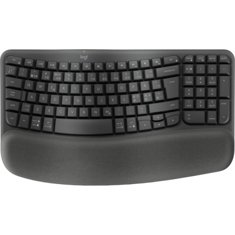 Logitech Wave Keys for Business - Keyboard - wireless - Bluetooth 5.1 LE - QWERTY - graphite - 5