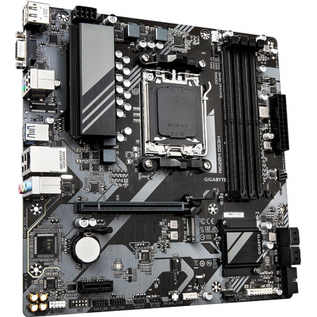 Gigabyte A620M DS3H - 1.0 - motherboard - micro ATX - Socket AM5 - AMD A620 Chipset - USB 3.2 Gen 1, USB-C 3.2 Gen 1 - Gigabit LAN - onboard graphics (CPU required) - HD Audio (8-channel) - 3