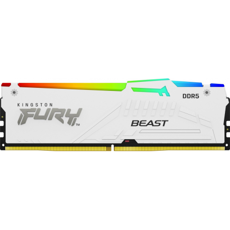 Kingston FURY Beast - DDR5 - module - 32 GB - DIMM 288-pin - 2800 MHz / PC5-44800 - CL36 - 1.25 V - unbuffered - on-die ECC - white - 3