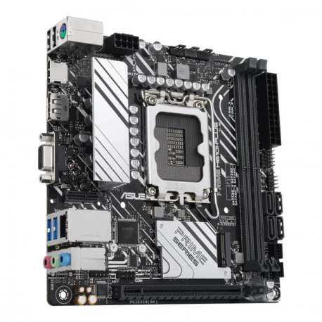 ASUS PRIME H610I-PLUS-CSM - Motherboard - mini ITX - LGA1700 Socket - H610 Chipset - USB 3.2 Gen 1 - Gigabit LAN - onboard graphics (CPU required) - HD Audio (8-channel) - 4