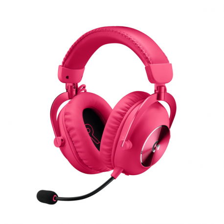 Logitech G Pro X 2 - Headset - full size - Bluetooth / LIGHTSPEED - wireless, wired - 3.5 mm jack - noise isolating - magenta - 0