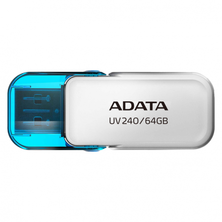 ADATA UV240 - USB flash drive - 64 GB - USB 2.0 - white - 0