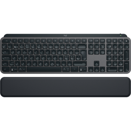 Logitech MX Keys S - Keyboard - backlit - wireless - Bluetooth LE - QWERTY - Nordic (Danish/Finnish/Norwegian/Swedish) - key switch: Scissor-Key - graphite - with Palm Rest - 0