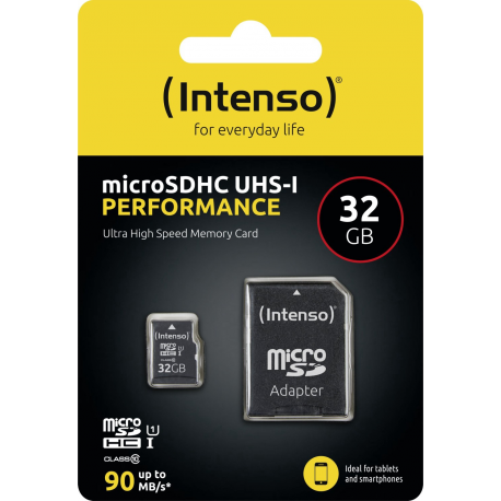 Intenso - Flash memory card (SD adapter included) - 32 GB - UHS-I U1 / Class10 - microSDHC UHS-I - 3